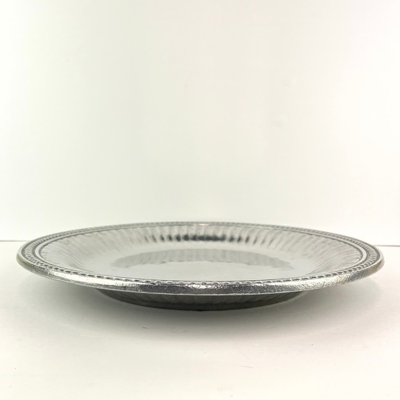 The Wilton Co. 13.5in Round Decorative Armetale Serving Tray - Picture 6 of 6